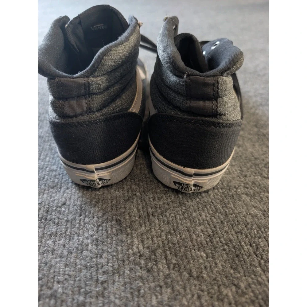 Vans Ward High Top Sneakers Women's Size 7.5 Gray Washed Denim Canvas Shoes